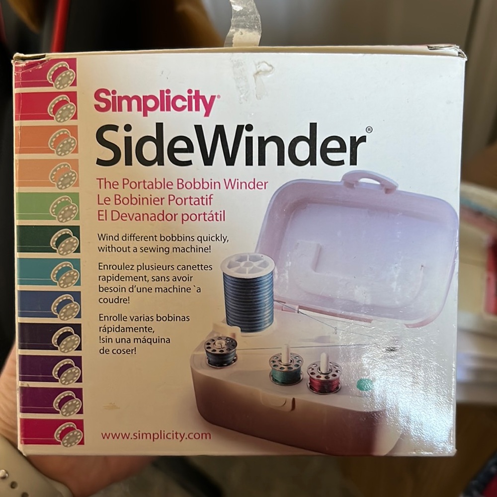 Simplicity 388175A Sidewinder Portable Automatic Bobbin Winder Machine